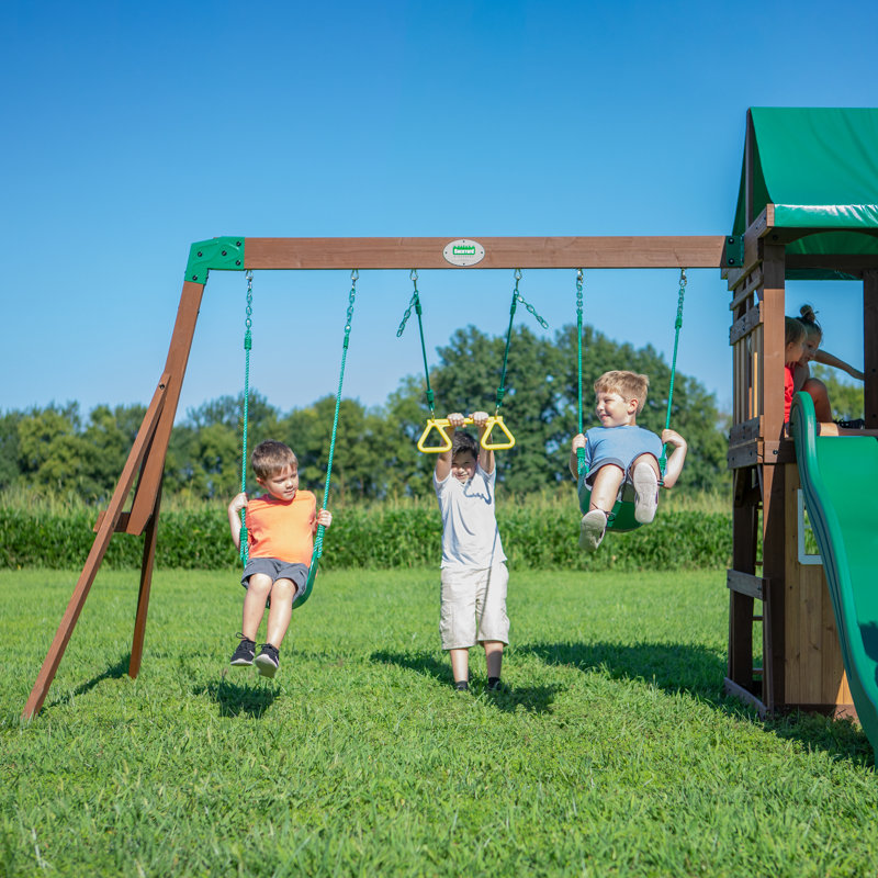 Backyard Discovery Lakewood All Cedar Swing Set & Reviews Wayfair